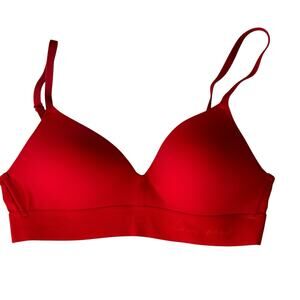 Victoria's Secret Bra 34B Lipstick Red Wear Everywhere Lightly Lined Wireless